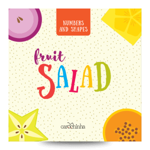 Children's learning numbers and shapes with Fruit Salad book cover