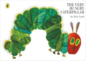 The cover of the book, the very hungry caterpillar