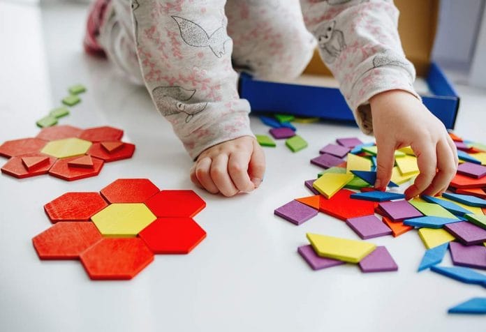 The image of shape gaming for toddlers' activities