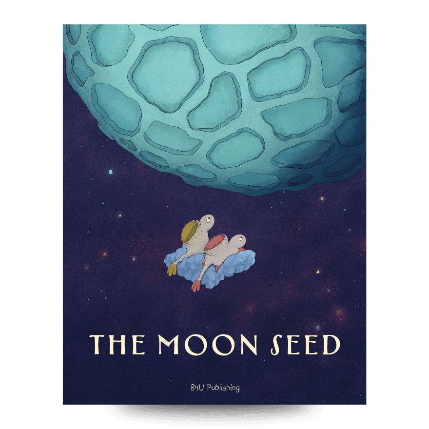 the-moon-seed-space-books-for-kids | Magic Pags The cover of a best Bedtime Story, The Moon Seed by Katarína Macurová