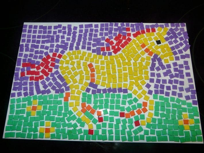 the cover of mosaic art for kids